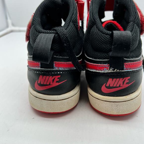 Nike Shoes Youth 4 Court Borough Mid 2 Black University Red CD7782-003 - Picture 5 of 7